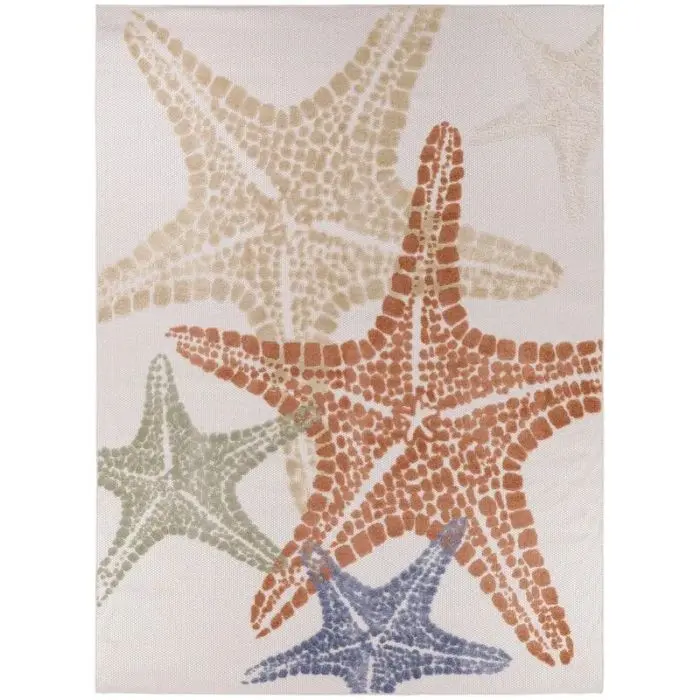Starfish Coastal Outdoor Rug img 3