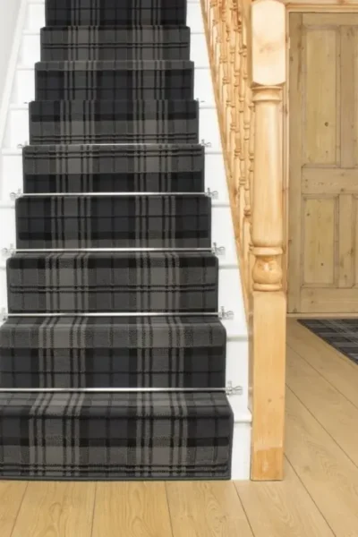 Tartan Black Stair Runner
