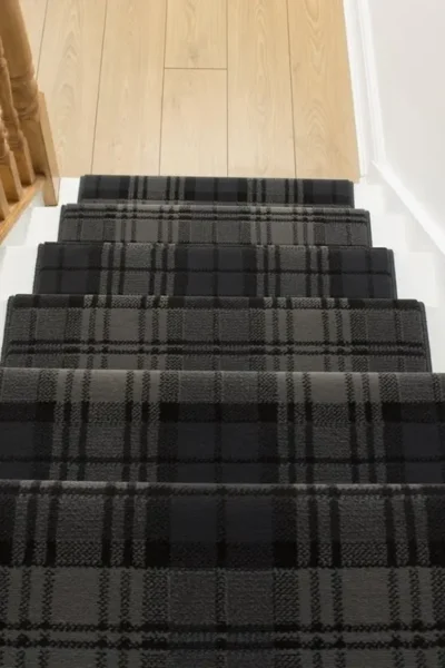 Tartan Black Stair Runner image 3