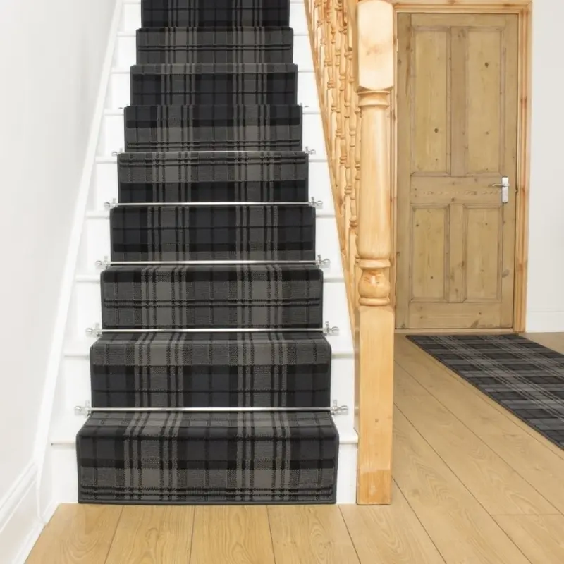 Tartan Black Stair Runner