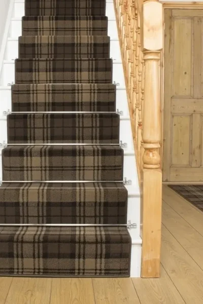 Tartan Brown Stair Runner