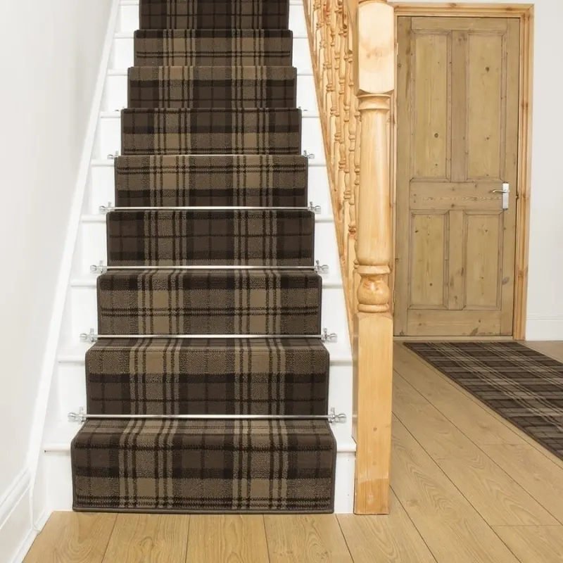Tartan Brown Stair Runner