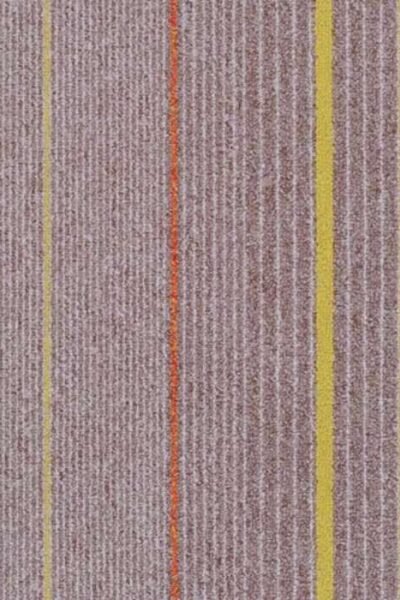 Taupe Yellow Stripe Carpet image 2