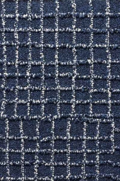 Textured Navy Grid Carpet image 1