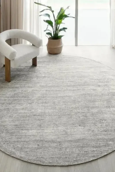 Textured Surface Round Carpet