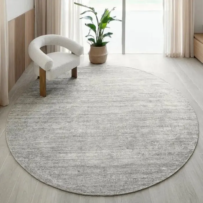 Textured Surface Round Carpet