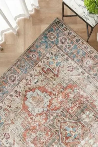 Traditional Medallion Red Rug img 1