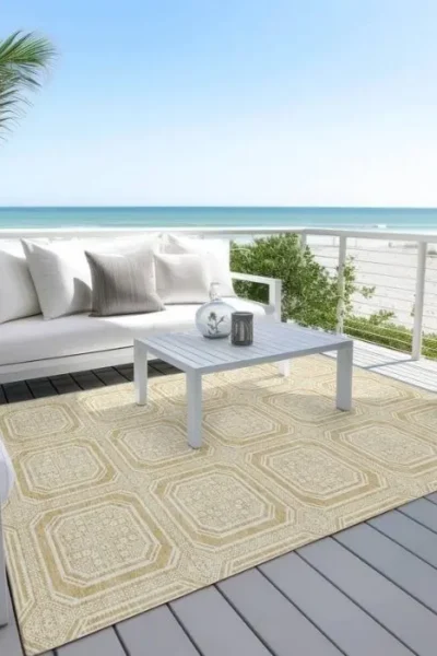 Traditional Mosaic Outdoor Rug