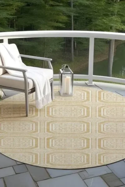 Traditional Mosaic Outdoor Rug img 1