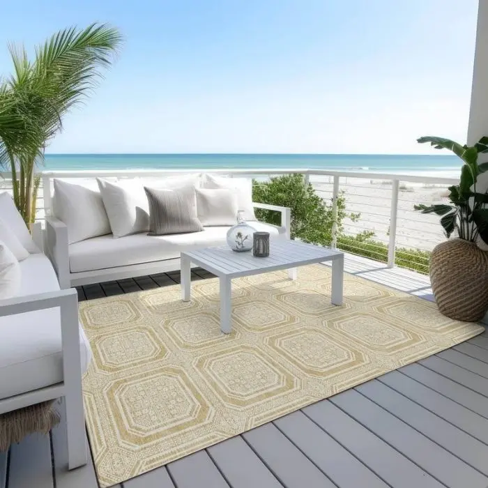 Traditional Mosaic Outdoor Rug