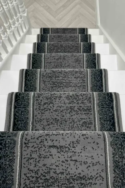 Tribal Dark Grey Stair Runner image 3