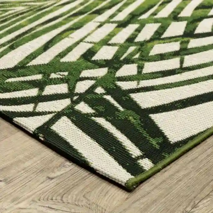Tropical Leaves Outdoor Rug img 1