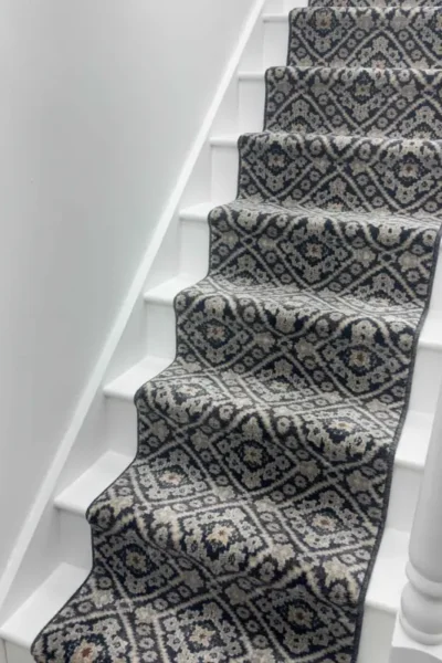 Vintage Blue Latte Stair Runner image 3