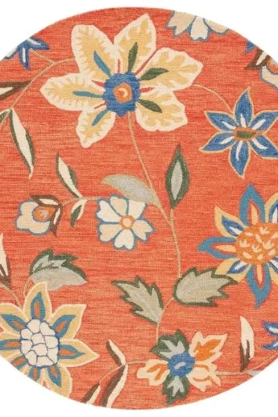 Blossom Hooked Round Rug img 2
