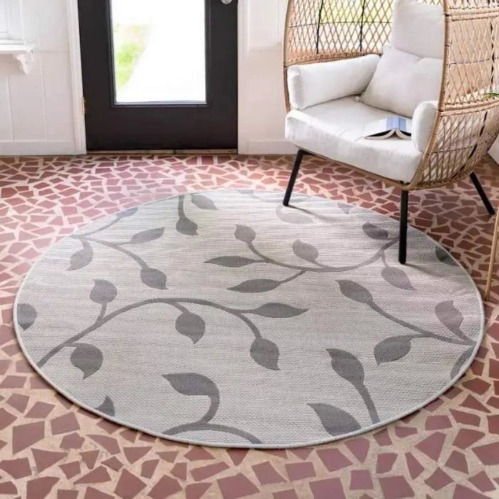 Botanical Woven Round Rug