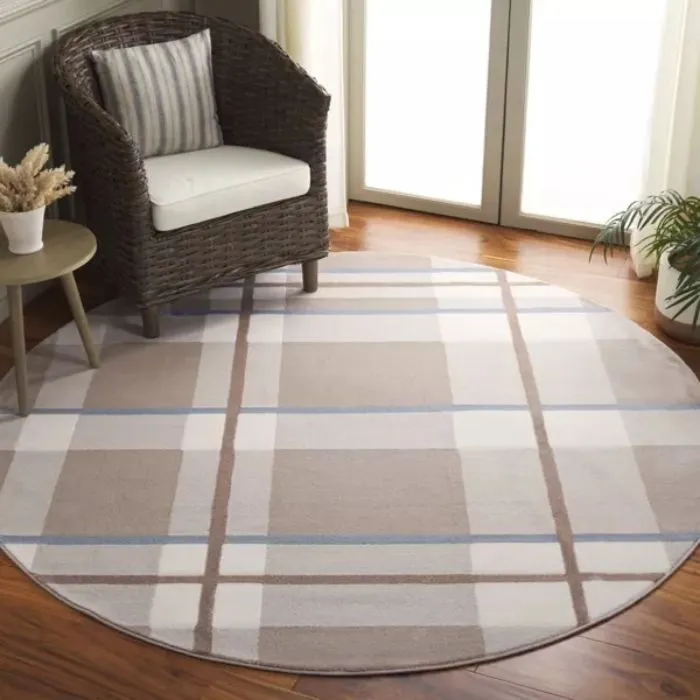 Groove Loomed Round Rug