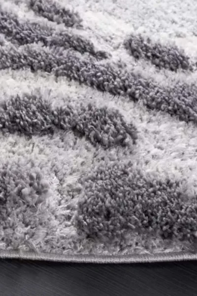 Hi-Lo Shag Loomed Round Rug img 1