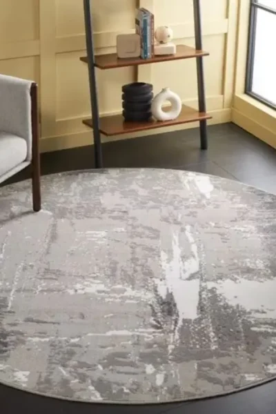 Pyramid Loomed Round Rug