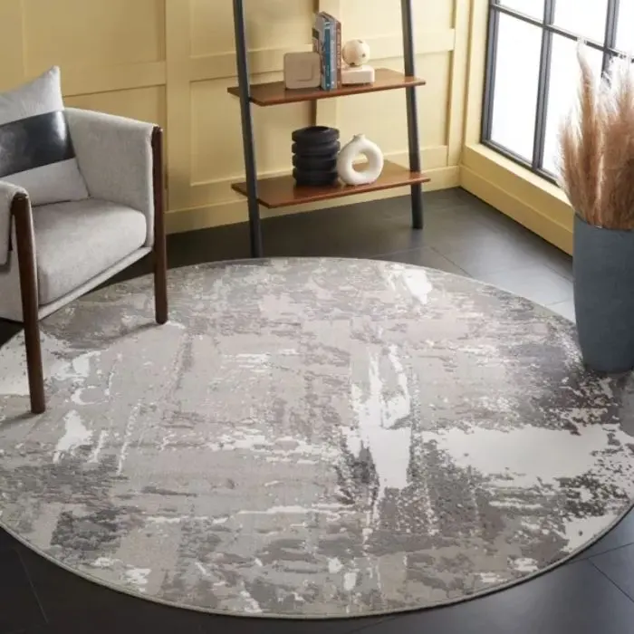 Pyramid Loomed Round Rug