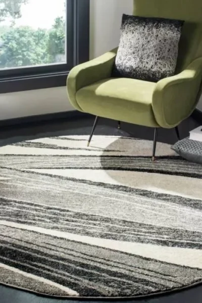 Retro Round Rug