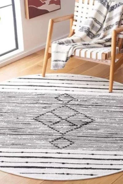 Striped Kilim Round Rug