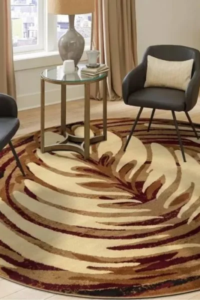 Unique Rosetta Round Rug