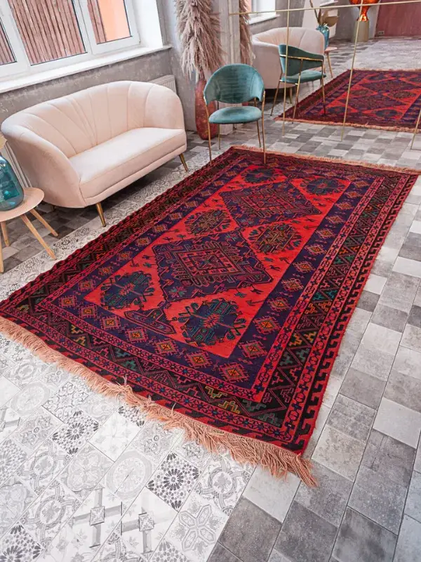 Elegant Handmade Afghan Rug in Dubai