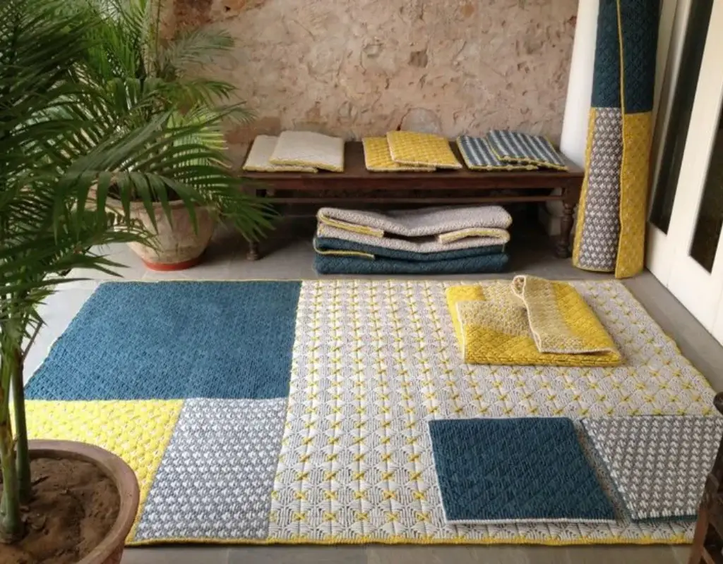 Colorful Handmade Geometric Rug in Dubai
