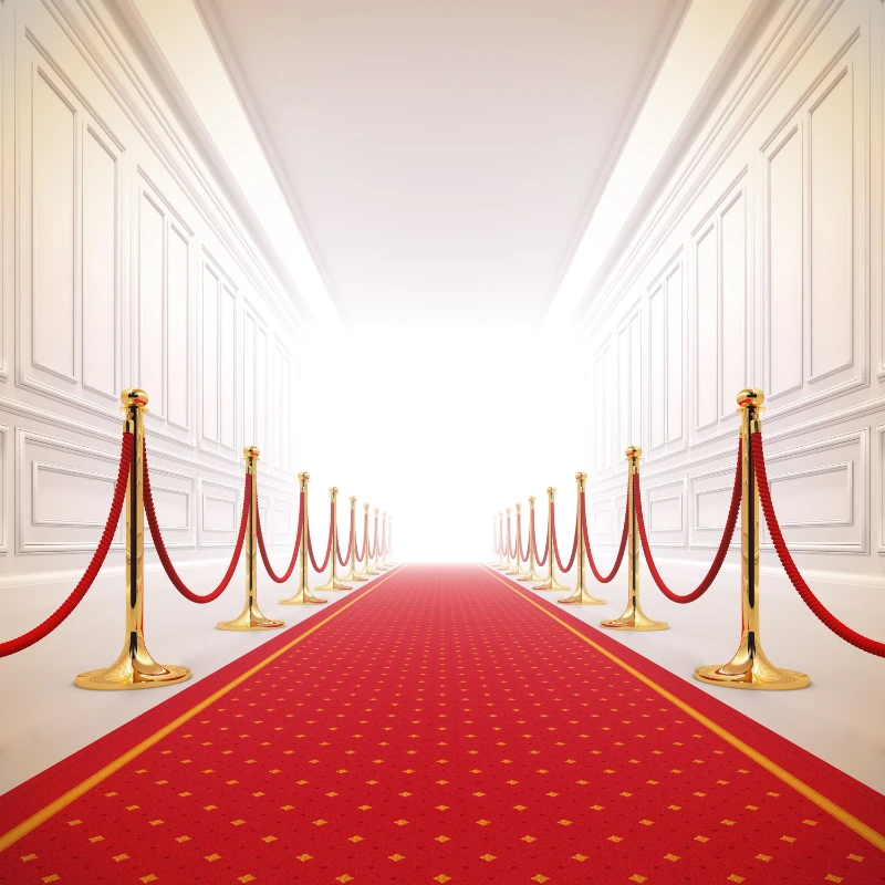 Elegant golden barriers Red Carpet Dubai