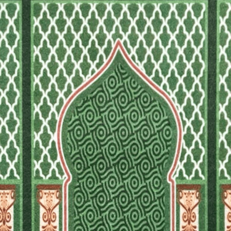 Durable Green Hira Mosque Carpet